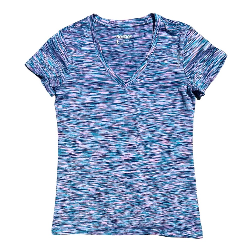 Reebok Women’s Short Sleeve Activewear Yoga V Neck Workout Shirt Small
